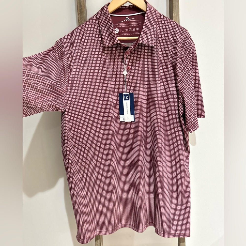 Boston Scott Men’s Golf Polo Modern Fit Moisture Wicking Size XXL NWT